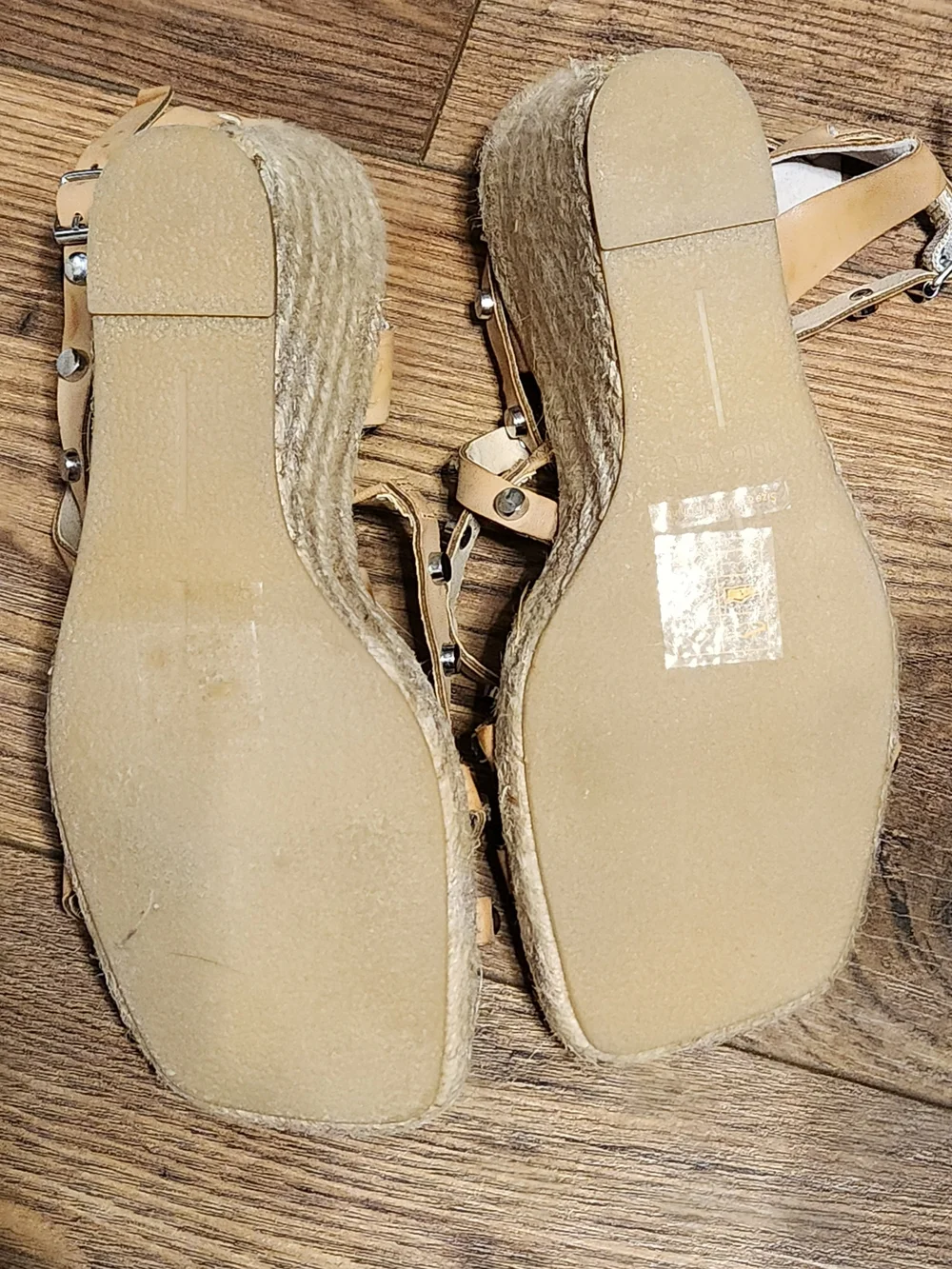Dolce Vita Tan Strappy Studded Sandals